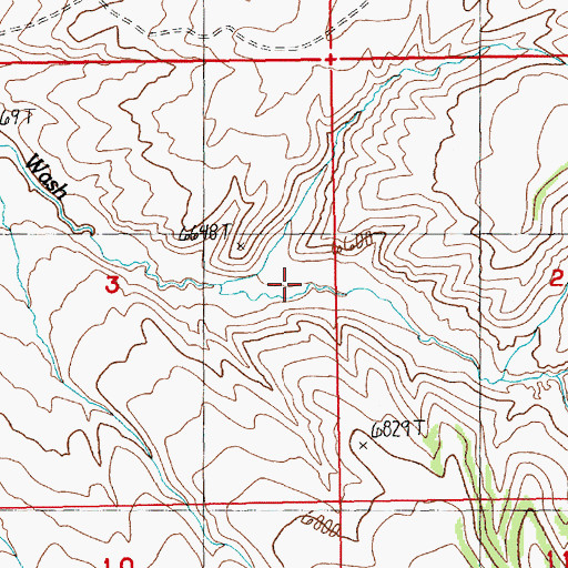 Topographic Map of Washam Spring, WY
