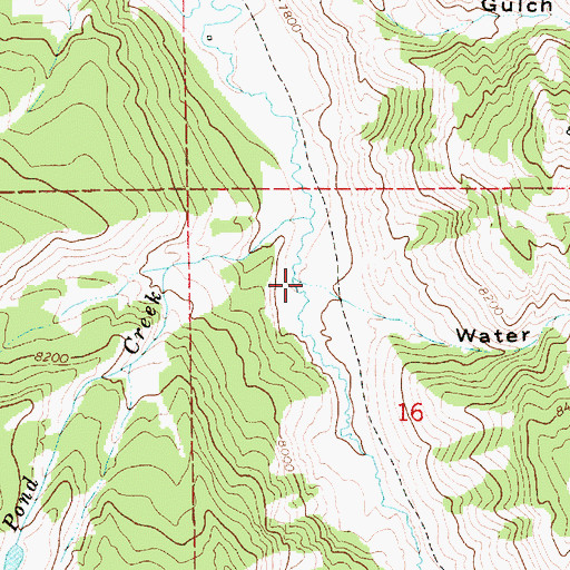 Topographic Map of Water Gulch, WY