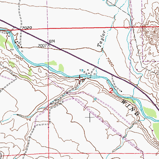 Topographic Map of Water Gulch, WY