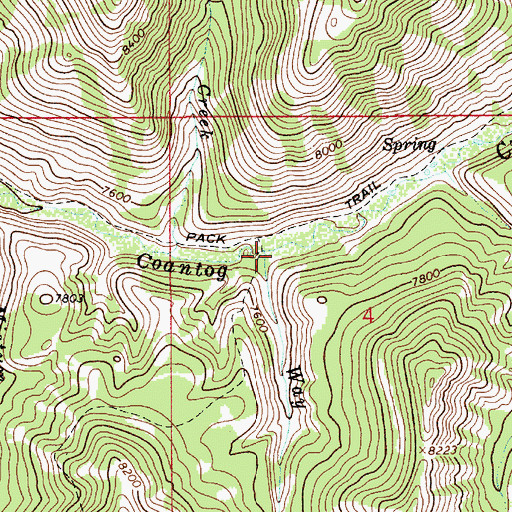 Topographic Map of Way Creek, WY