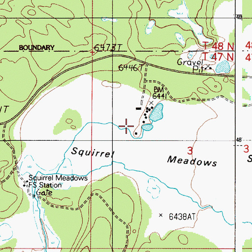 Topographic Map of Weaver Ranch, WY