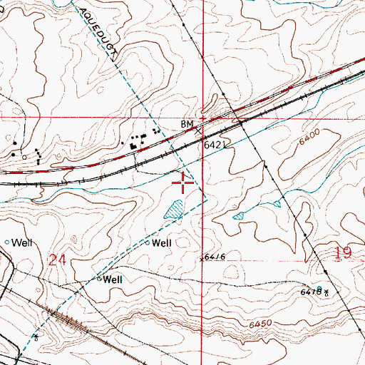 Topographic Map of Webber Well, WY