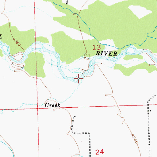 Topographic Map of Webster Creek, WY