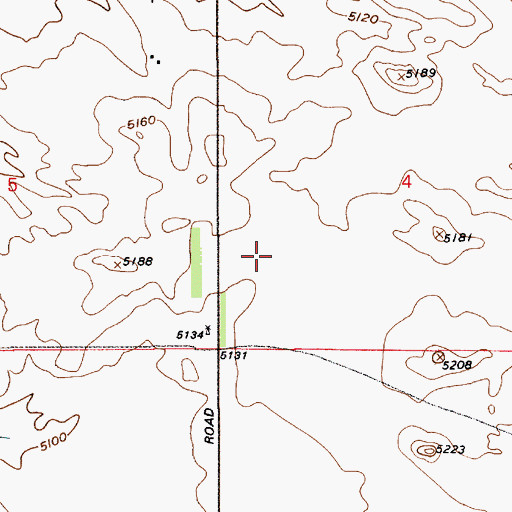 Topographic Map of Wedemeyer Ranch, WY