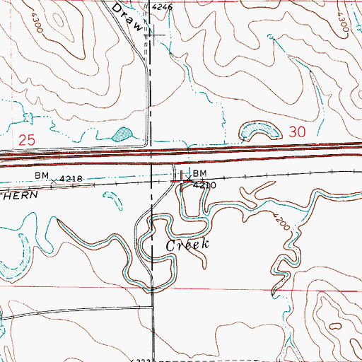 Topographic Map of Well Creek, WY