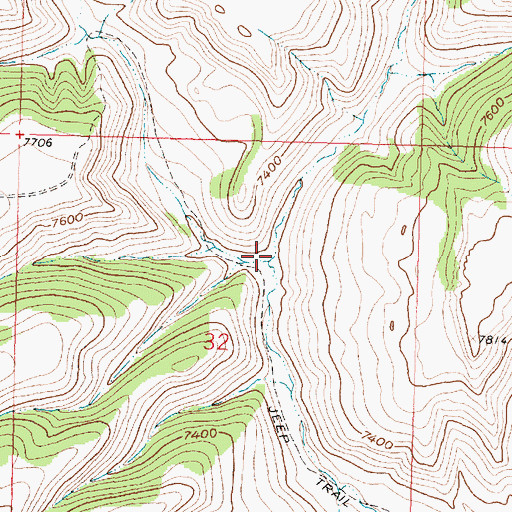 Topographic Map of West Fork, WY