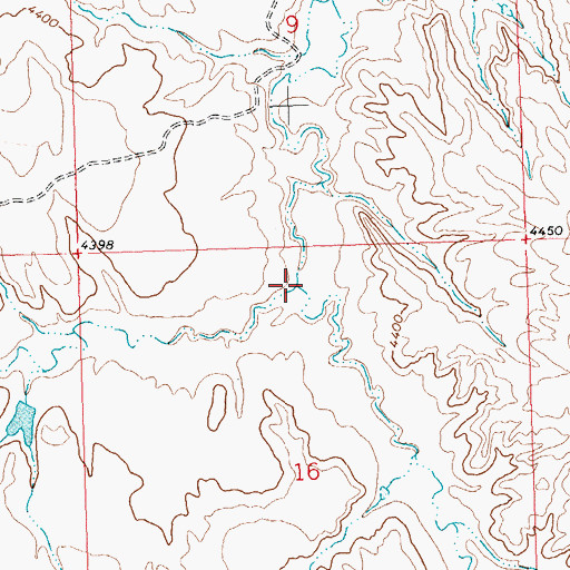 Topographic Map of West Fork Coon Creek, WY