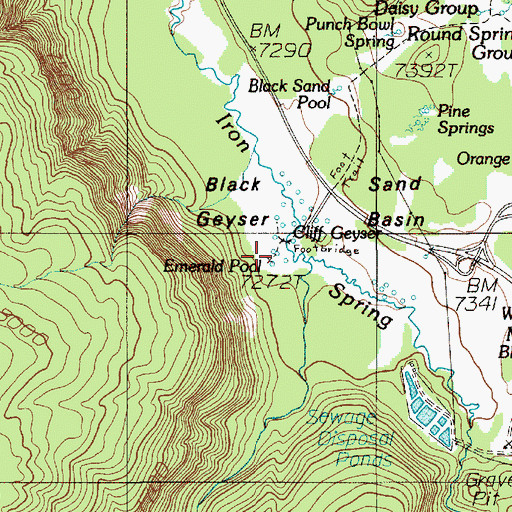 Topographic Map of West Fork Iron Spring Creek, WY