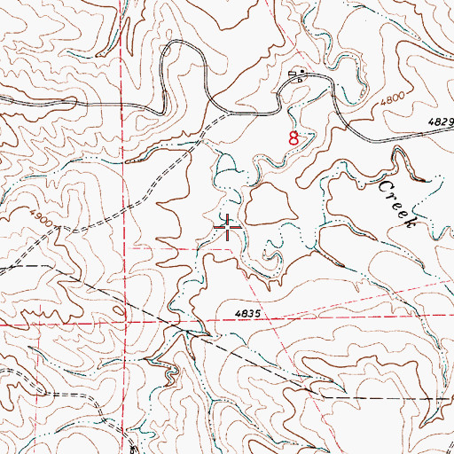 Topographic Map of West Harney Creek, WY