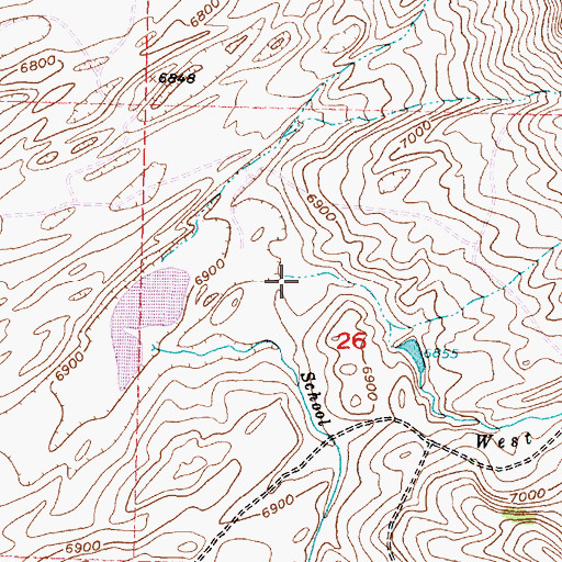 Topographic Map of West Junk Creek, WY