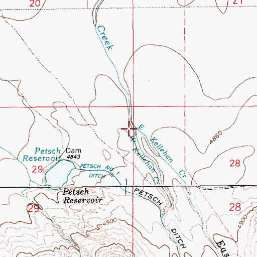 Topographic Map of West Kellehan Creek, WY
