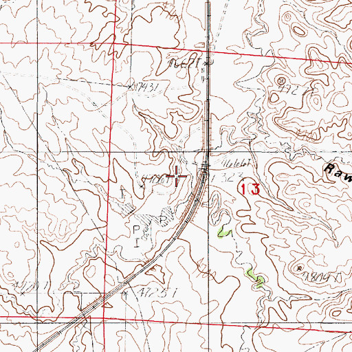 Topographic Map of West Logan Draw, WY