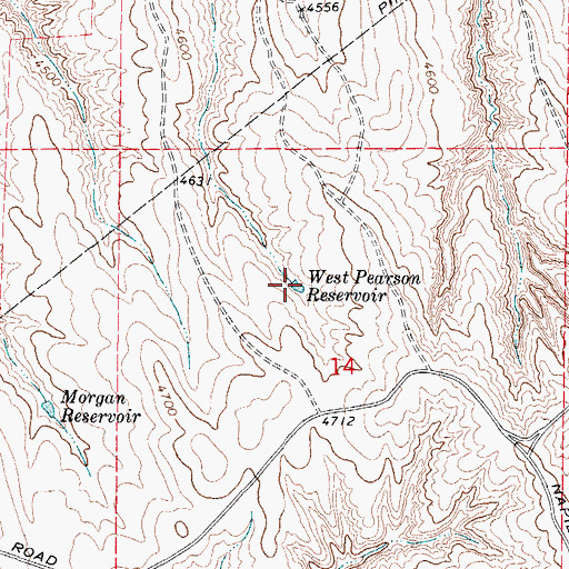 Topographic Map of West Pearson Reservoir, WY