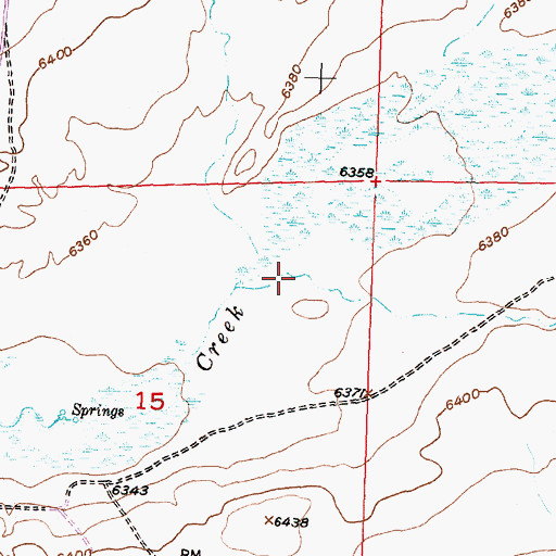 Topographic Map of West Sage Hen Creek, WY