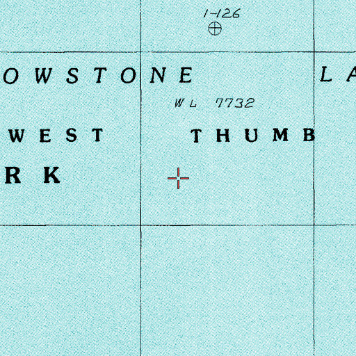 Topographic Map of West Thumb, WY