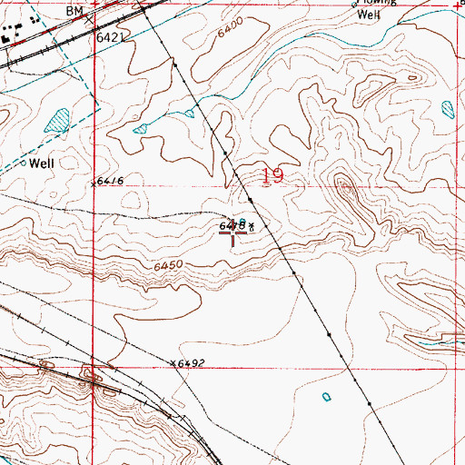 Topographic Map of West Triangle Windmill, WY