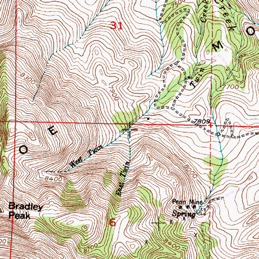 Topographic Map of West Twin Creek, WY