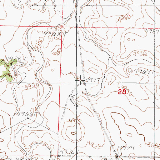 Topographic Map of Weston Ranch, WY