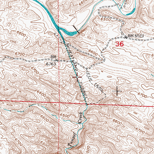 Topographic Map of Wheatland Tunnel, WY