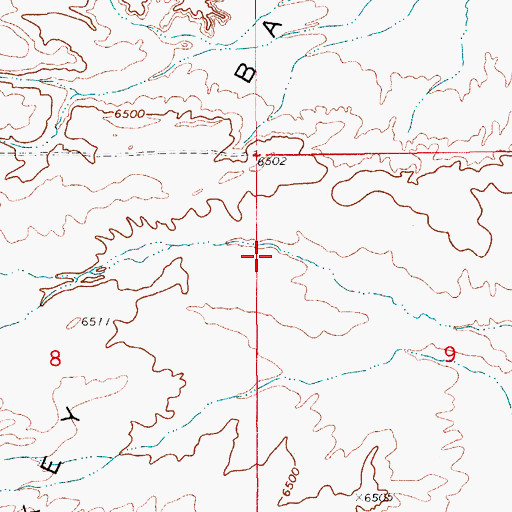 Topographic Map of Whiskey Basin, WY