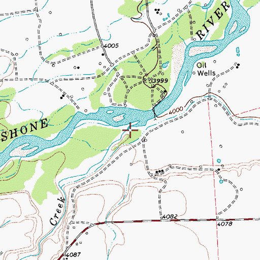 Topographic Map of Whistle Creek, WY
