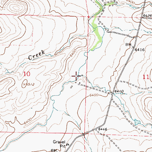 Topographic Map of White Creek, WY