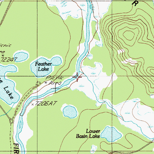Topographic Map of White Creek, WY
