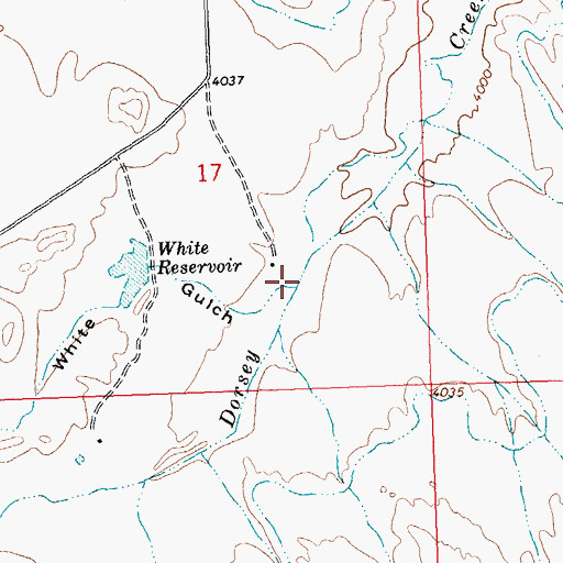 Topographic Map of White Gulch, WY