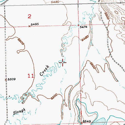 Topographic Map of White Horse Draw, WY