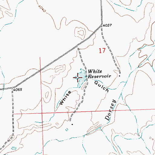 Topographic Map of White Reservoir, WY