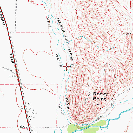 Topographic Map of White Water Ditch, WY