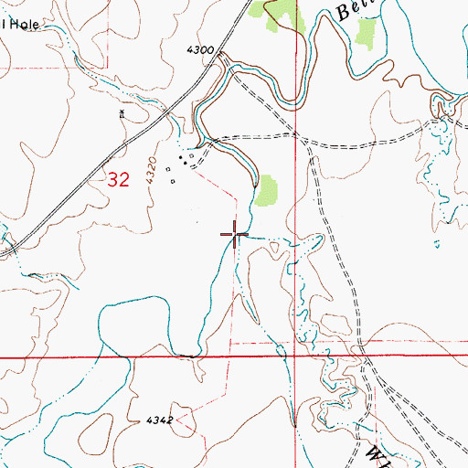 Topographic Map of Whitetail Creek, WY