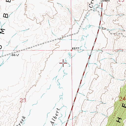 Topographic Map of Whitney Creek, WY