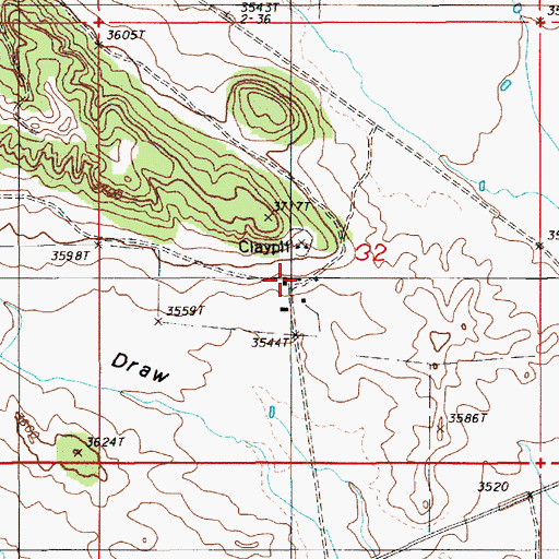 Topographic Map of Whitney Ranch, WY