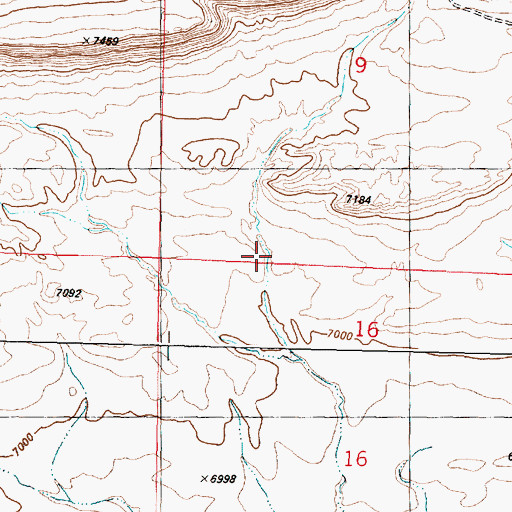 Topographic Map of Wild Horse Canyon, WY
