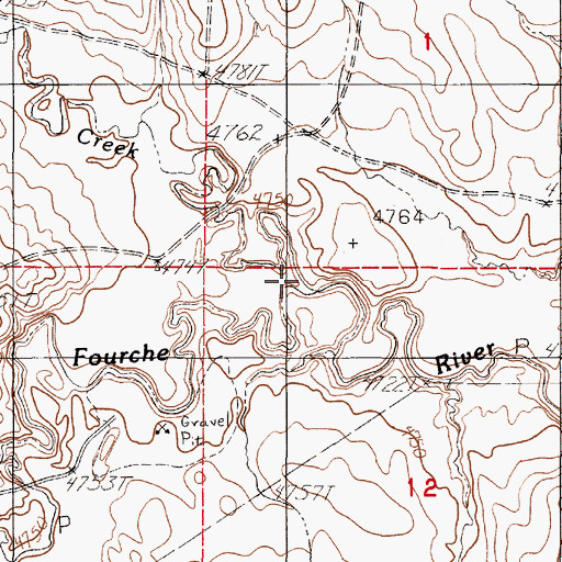 Topographic Map of Wild Horse Creek, WY