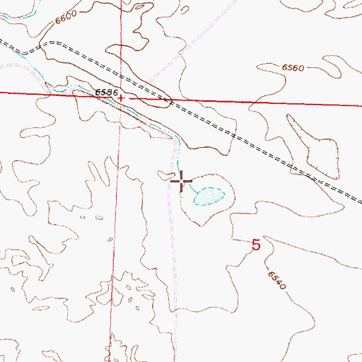 Topographic Map of Wild Horse Draw, WY