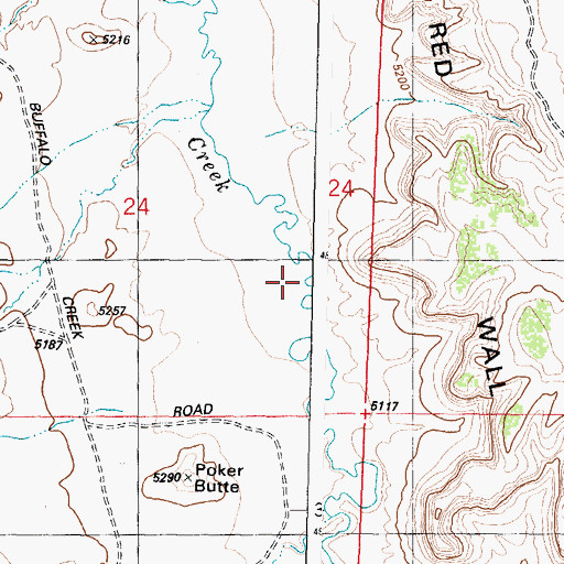 Topographic Map of Wild Horse Draw, WY