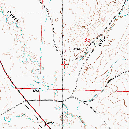 Topographic Map of Wild Horse Draw, WY