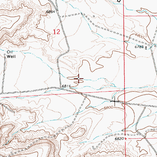 Topographic Map of Wildcat Canyon, WY