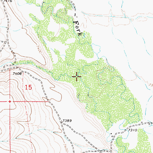 Topographic Map of Wilkinson Creek, WY