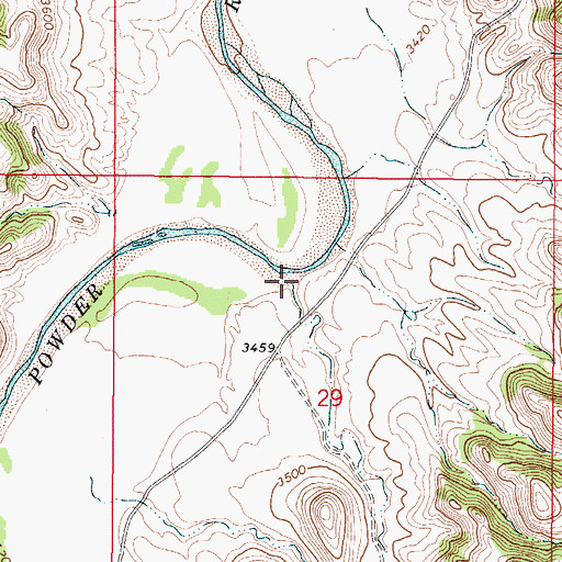 Topographic Map of Williams Creek, WY