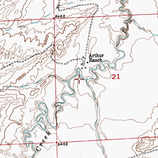 Topographic Map of Williams Draw, WY