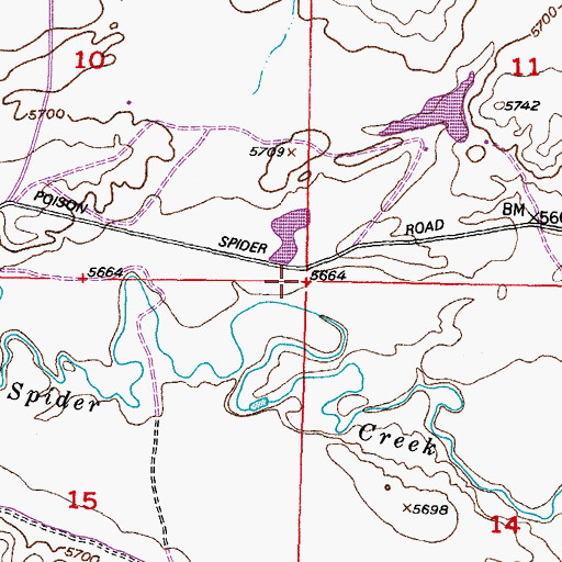 Topographic Map of Williams Ranch, WY