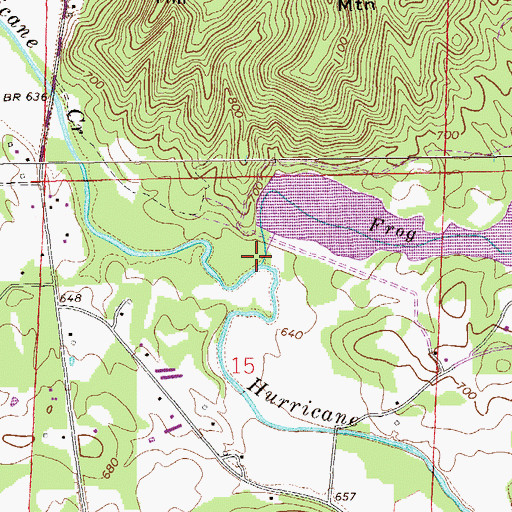 Topographic Map of Frog Creek, AL