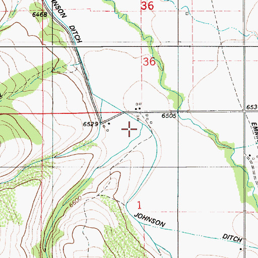 Topographic Map of Willow Creek, WY