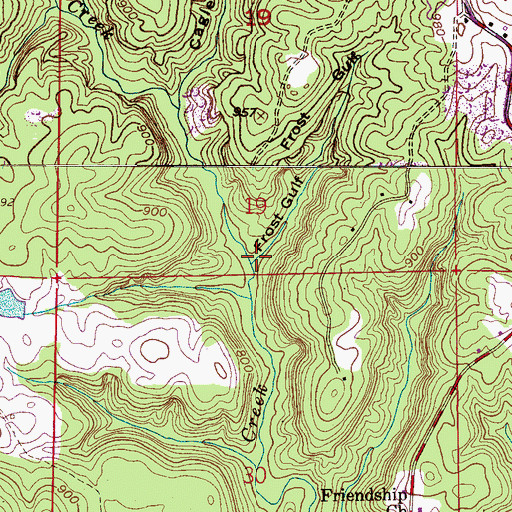 Topographic Map of Frost Gulf, AL