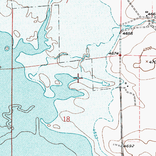 Topographic Map of Willow Creek, WY