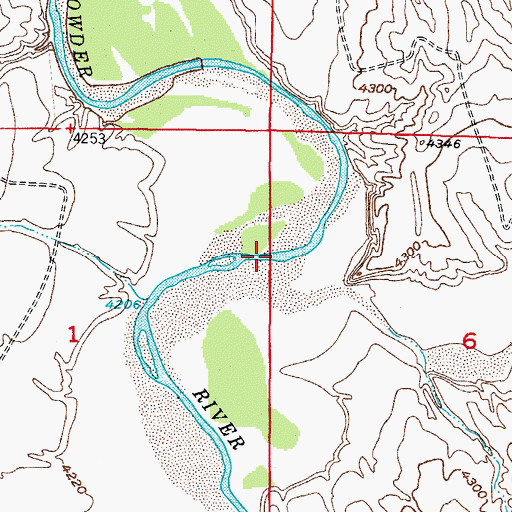 Topographic Map of Willow Creek, WY
