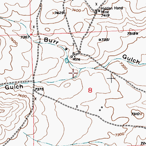 Topographic Map of Wilson Gulch, WY
